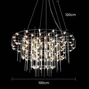 Blackthorn Branch Stainless Steel Chandelier — gallery image 15