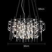 Blackthorn Branch Stainless Steel Chandelier — gallery image 11