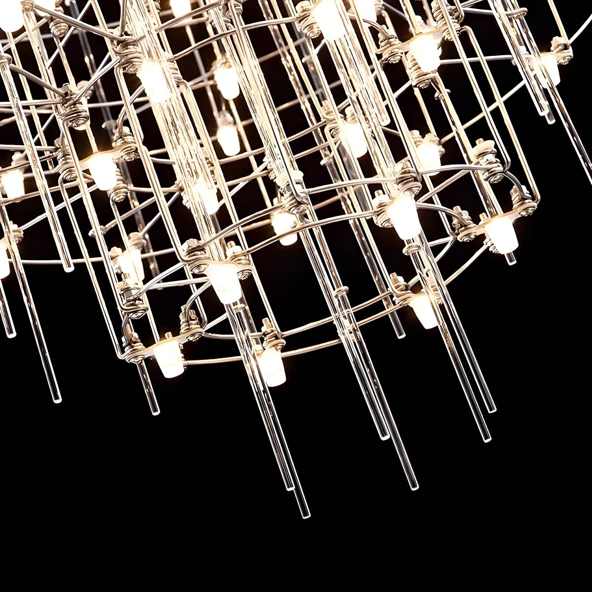 Blackthorn Branch Stainless Steel Chandelier — gallery image 10
