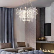 Blackthorn Branch Stainless Steel Chandelier — gallery image 4