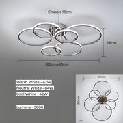 Larchwood Branch Aluminum Chandelier — gallery image 13