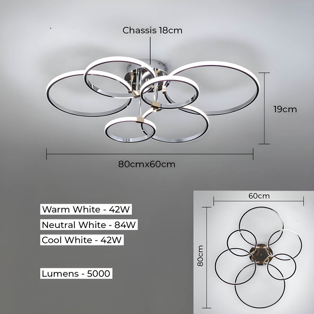 Larchwood Branch Aluminum Chandelier — gallery image 13