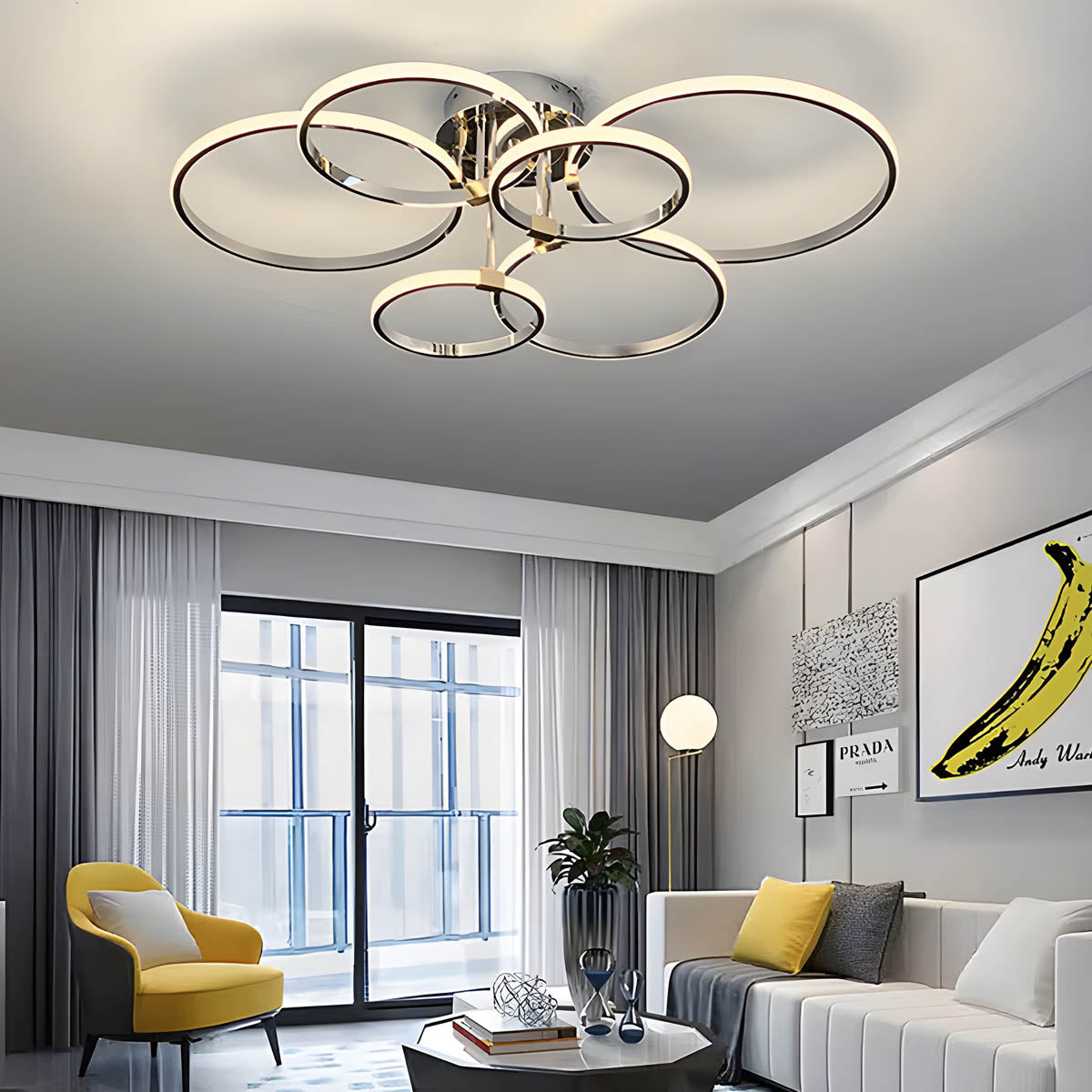 Larchwood Branch Aluminum Chandelier — gallery image 3