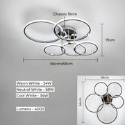 Larchwood Branch Aluminum Chandelier — gallery image 11
