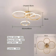 Larchwood Branch Aluminum Chandelier — gallery image 10