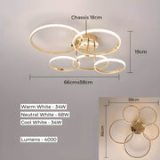 Larchwood Branch Aluminum Chandelier — gallery image 12