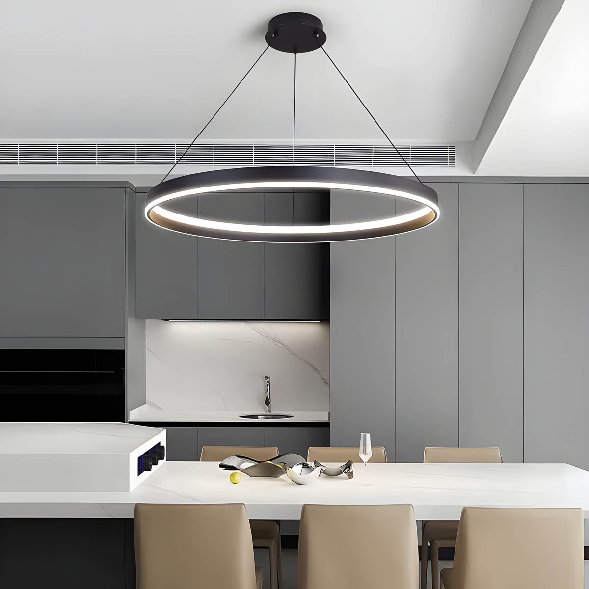 Mapledale Branch Aluminum Chandelier — gallery image 6