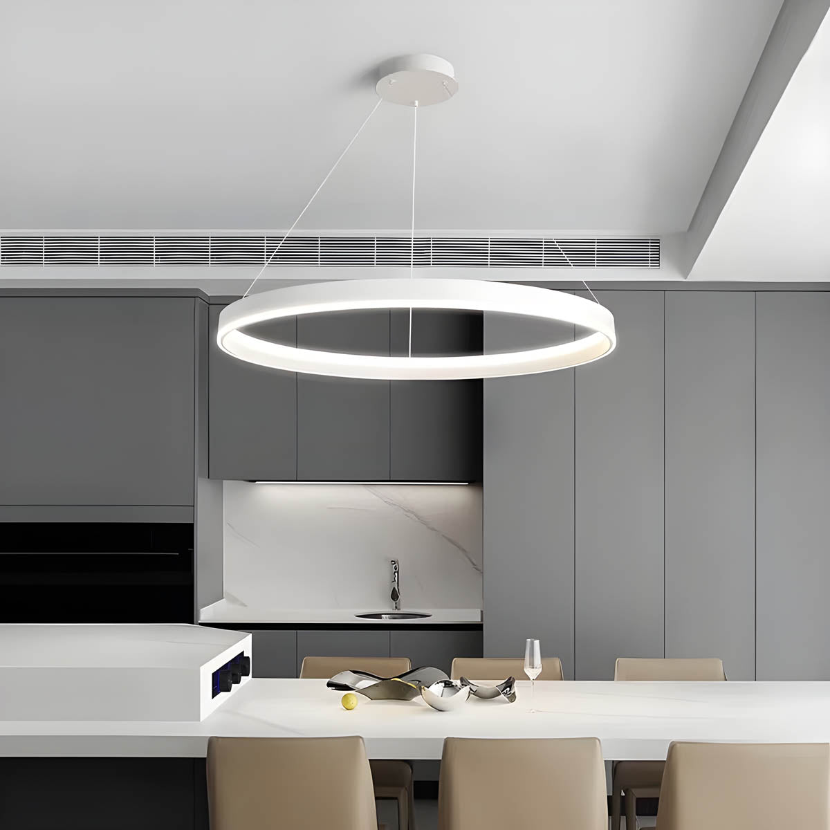 Mapledale Branch Aluminum Chandelier — gallery image 5