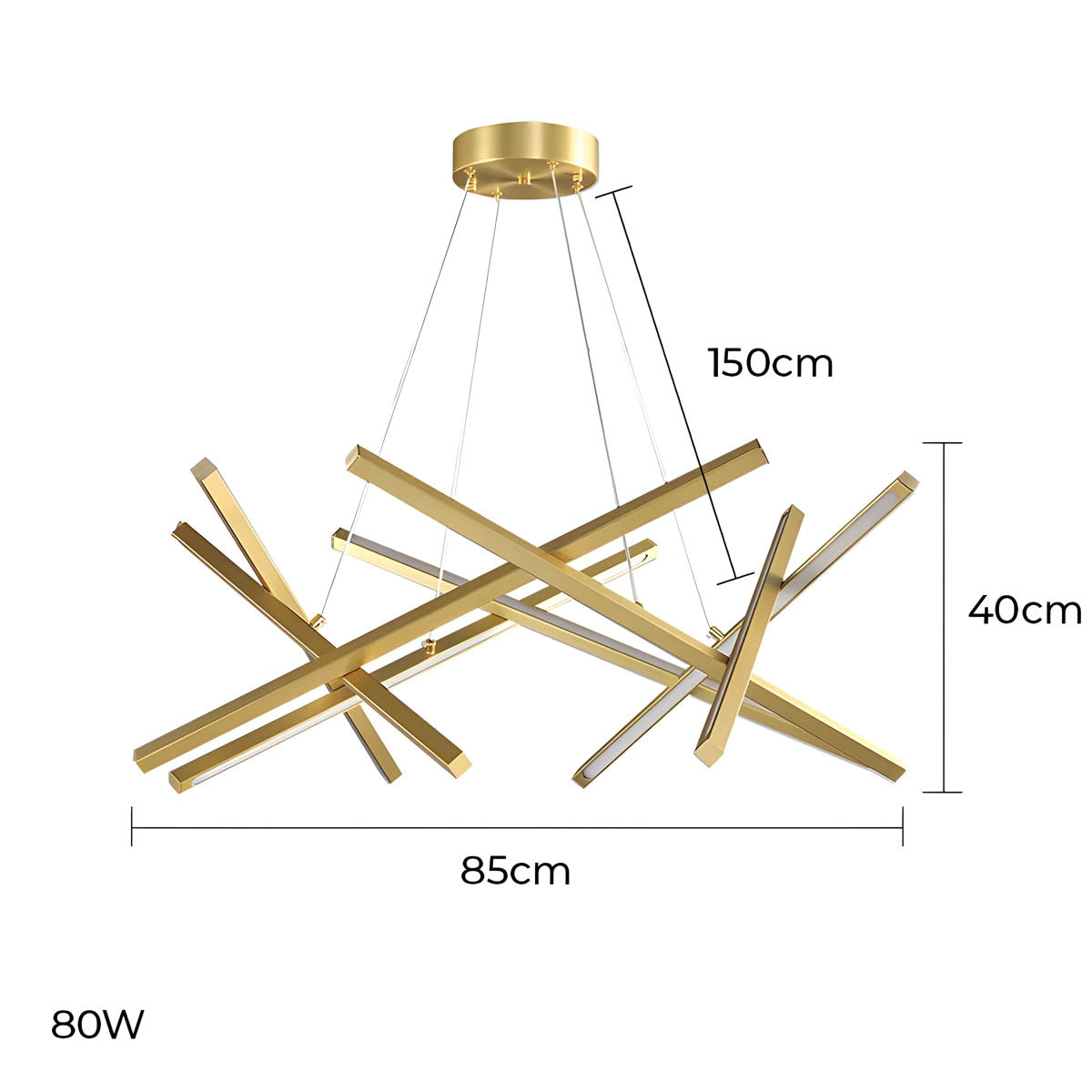 Woodford Branch Acrylic Chandelier — gallery image 18