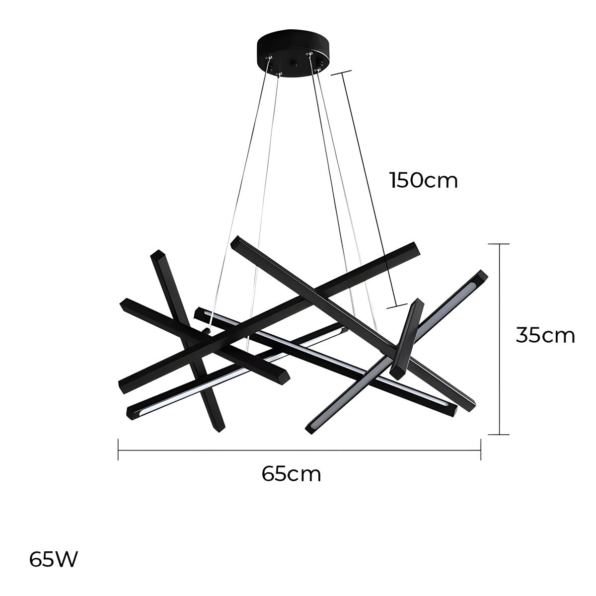 Woodford Branch Acrylic Chandelier — gallery image 15
