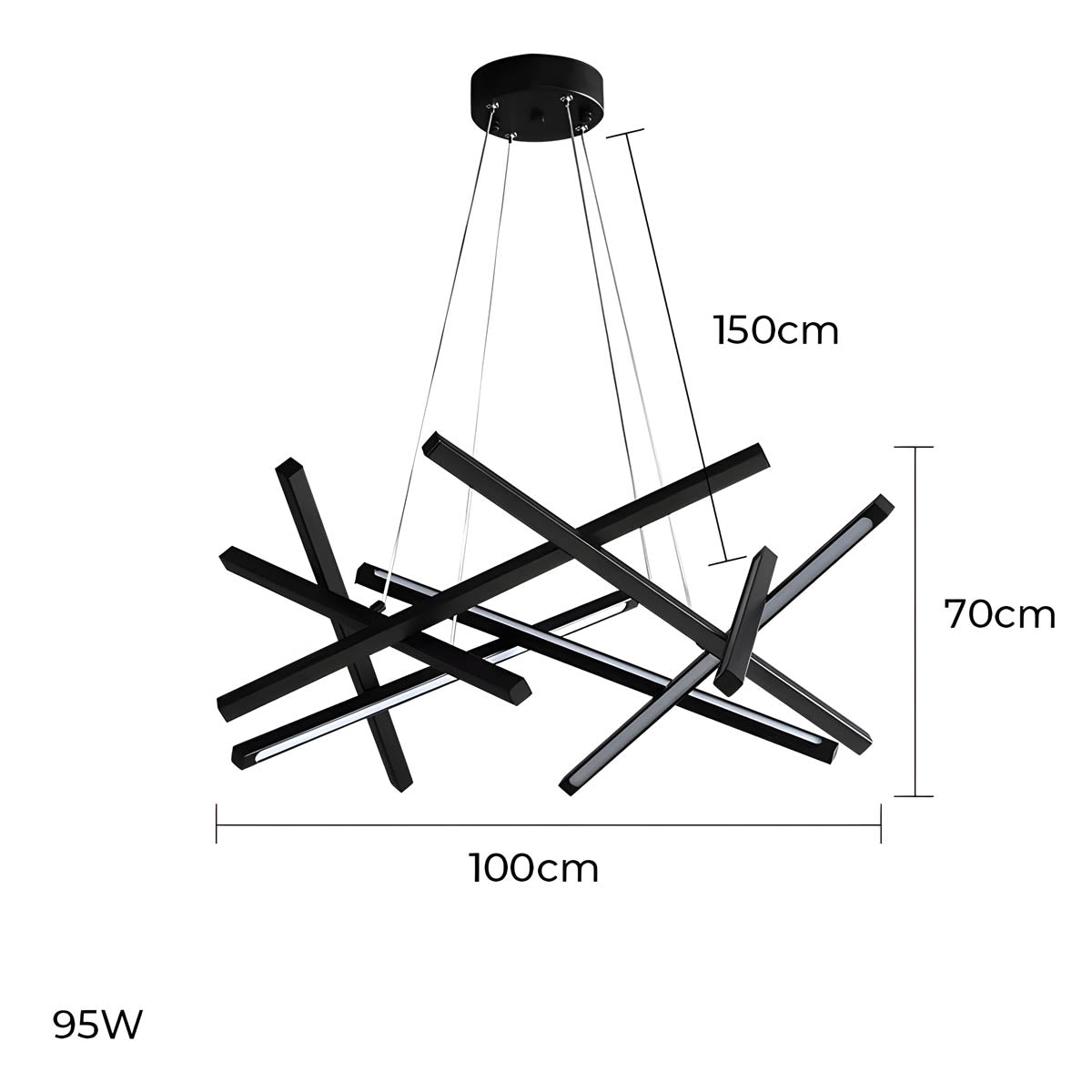 Woodford Branch Acrylic Chandelier — gallery image 17