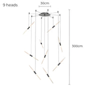 Ashford Drop Aluminum Linear Chandelier — gallery image 13