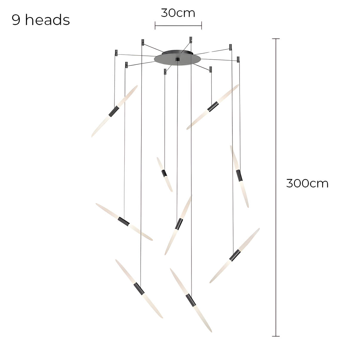 Ashford Drop Aluminum Linear Chandelier — gallery image 13