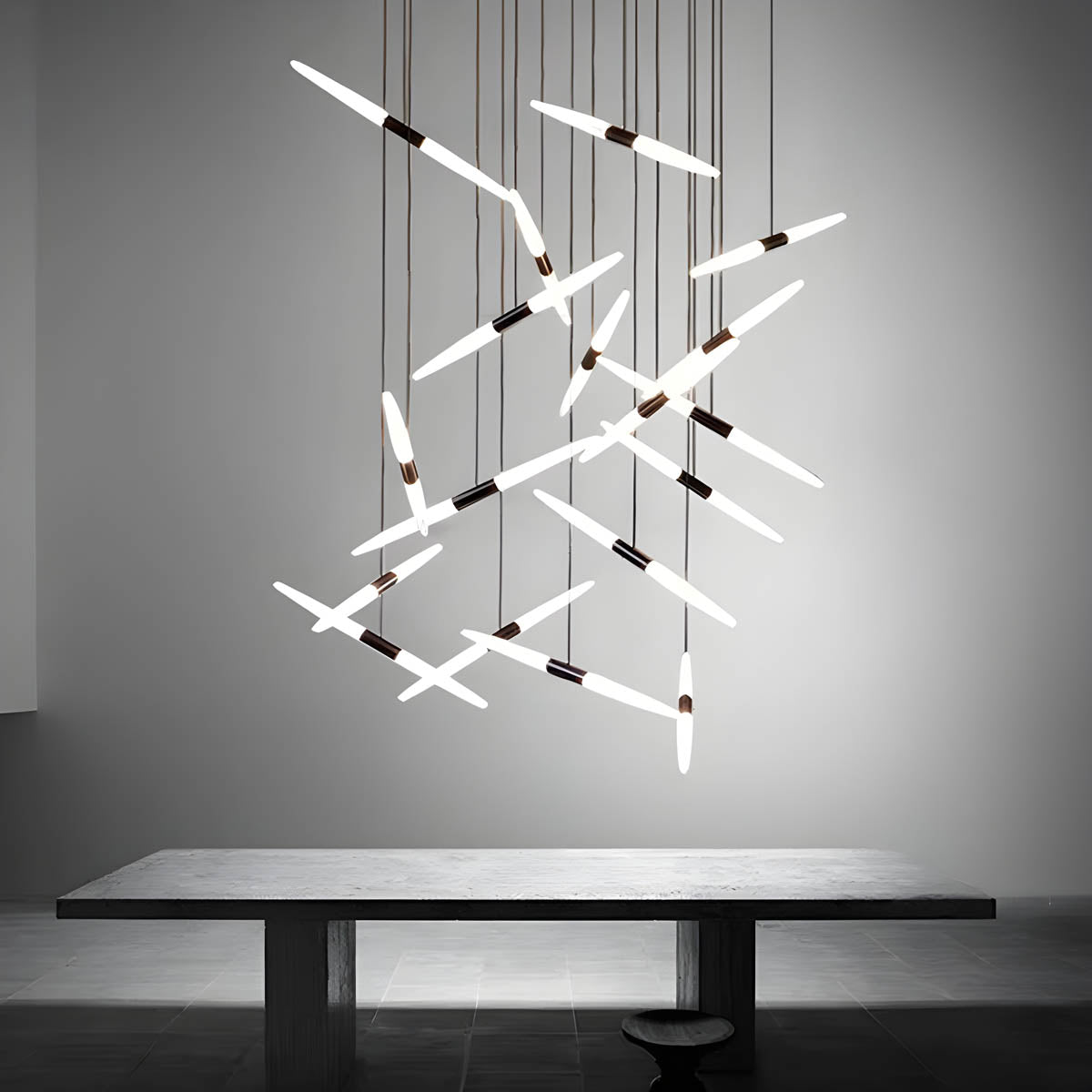 Ashford Drop Aluminum Linear Chandelier — gallery image 8