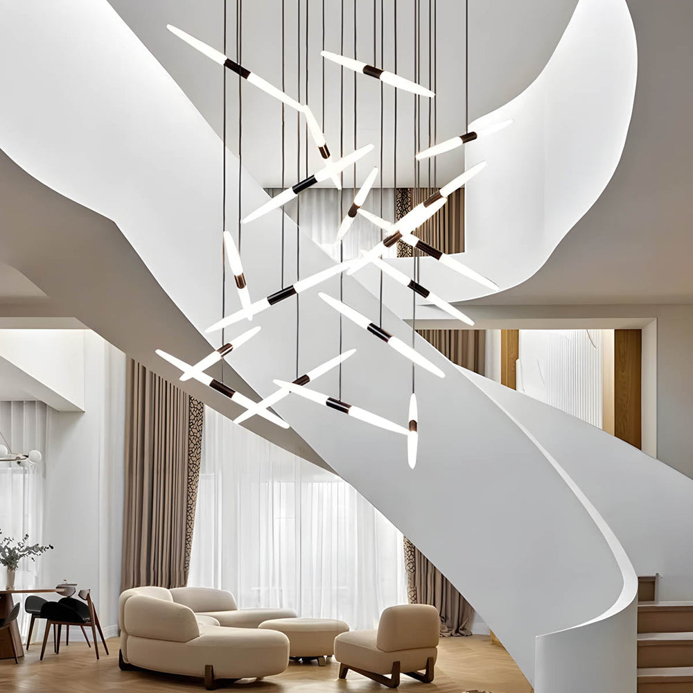 Ashford Drop Aluminum Linear Chandelier — gallery image 4
