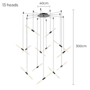 Ashford Drop Aluminum Linear Chandelier — gallery image 14