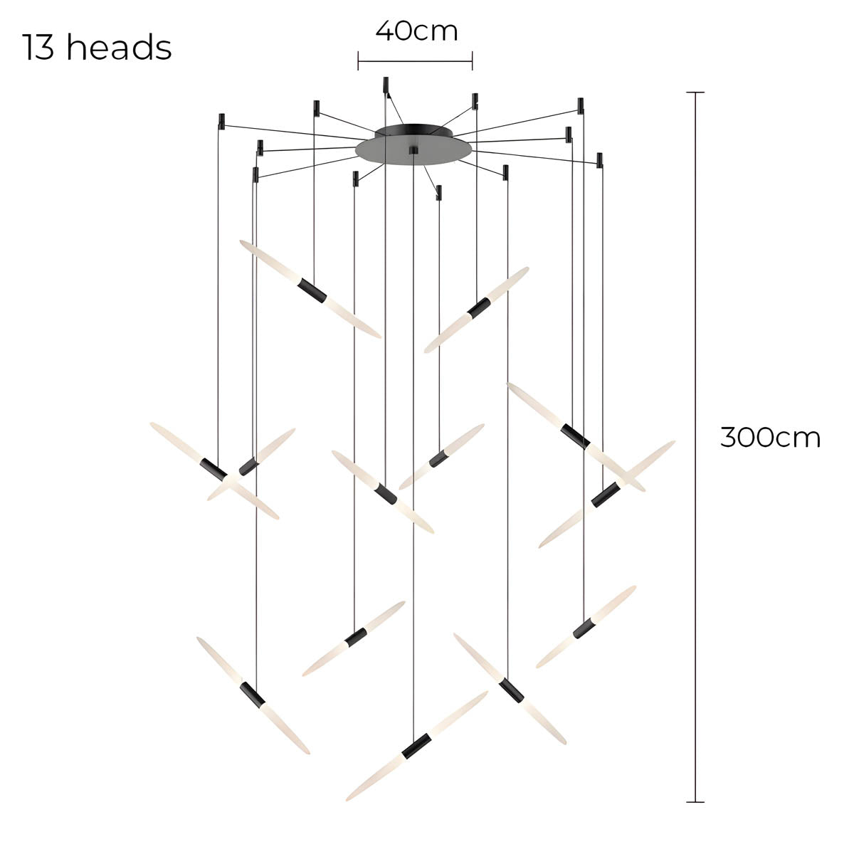 Ashford Drop Aluminum Linear Chandelier — gallery image 14