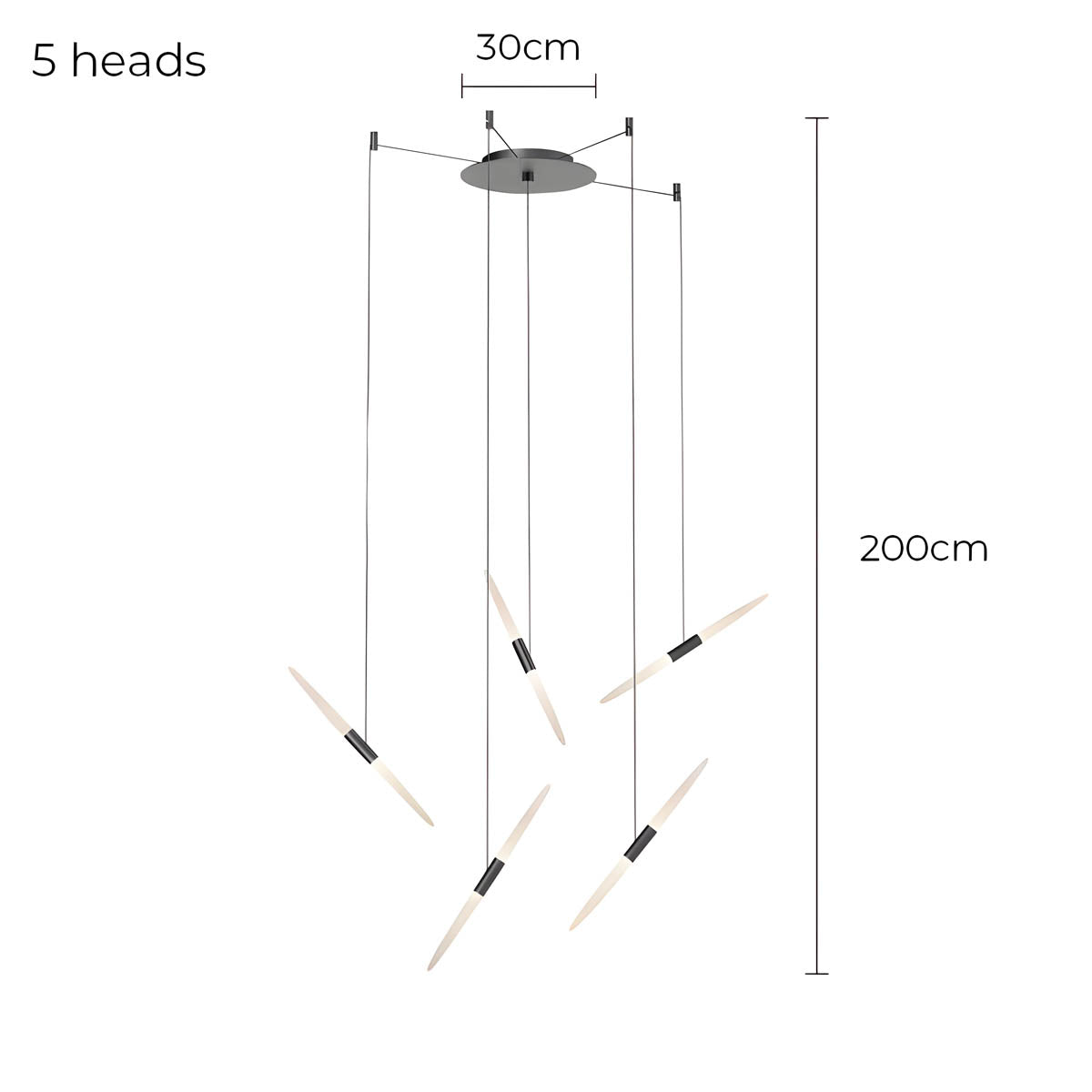 Ashford Drop Aluminum Linear Chandelier — gallery image 11