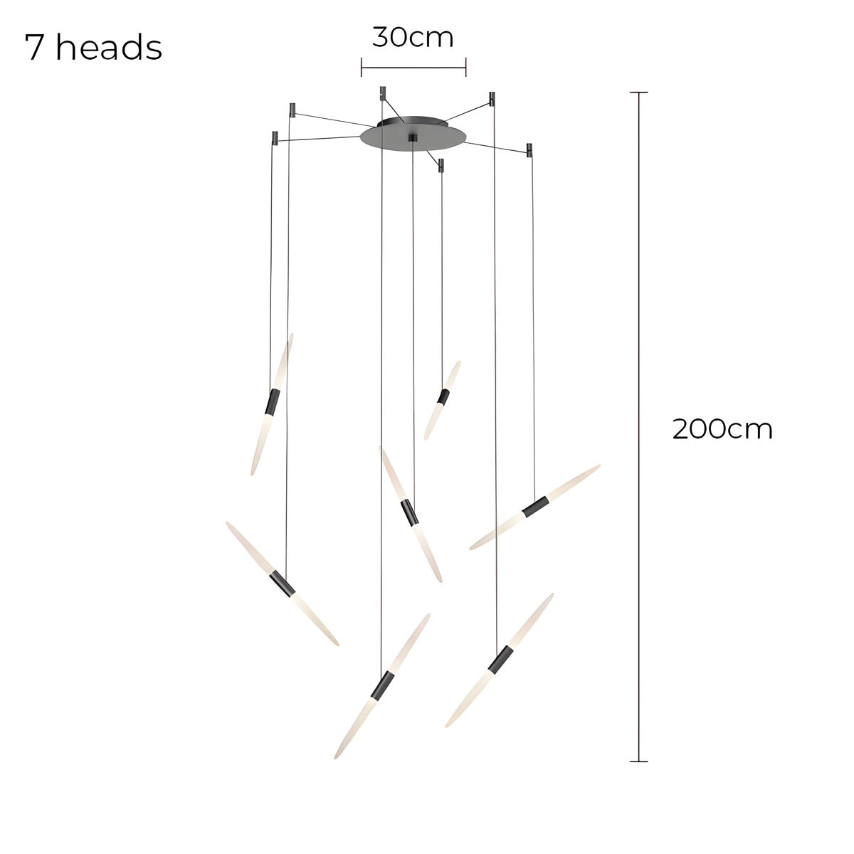 Ashford Drop Aluminum Linear Chandelier — gallery image 12