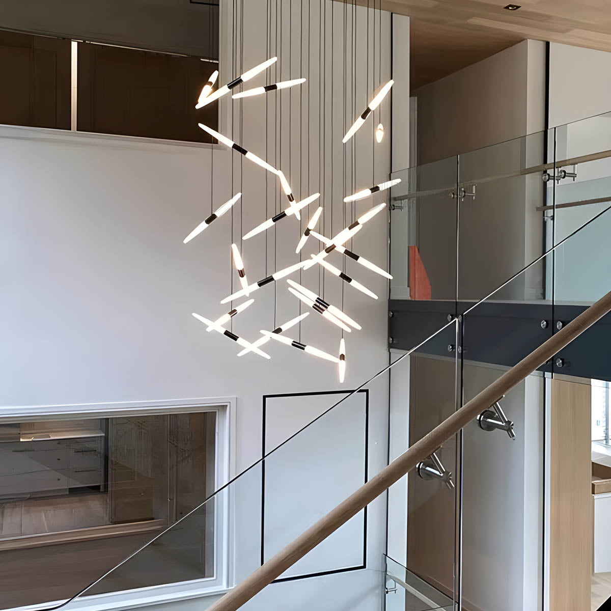 Ashford Drop Aluminum Linear Chandelier — gallery image 9