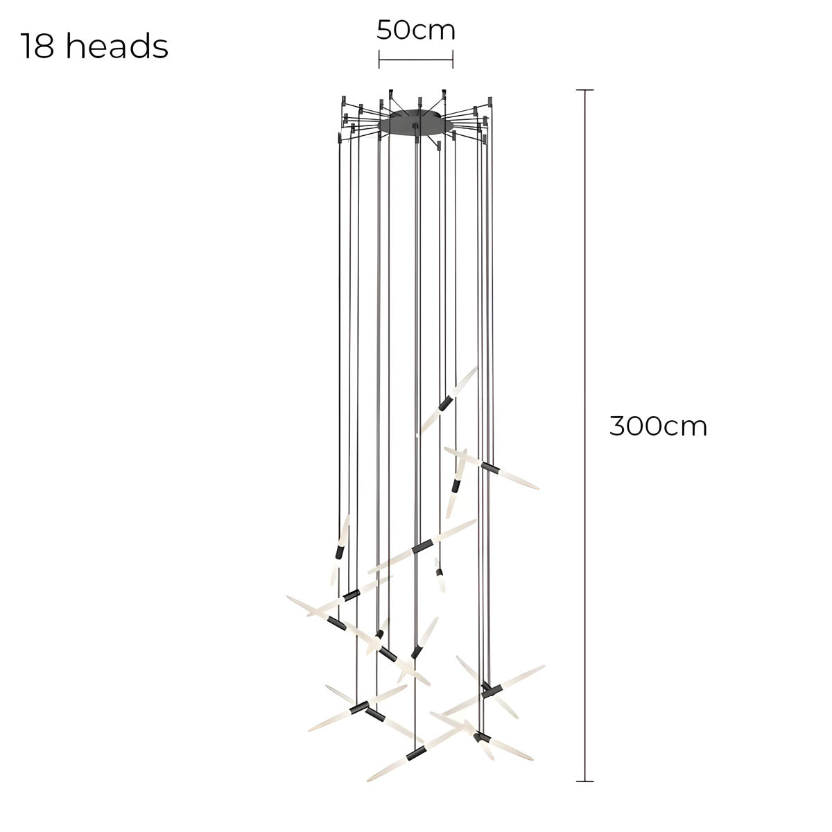 Ashford Drop Aluminum Linear Chandelier — gallery image 15