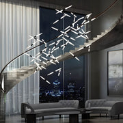 Ashford Drop Aluminum Linear Chandelier — gallery image 2