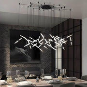 Ashford Drop Aluminum Linear Chandelier — gallery image 7