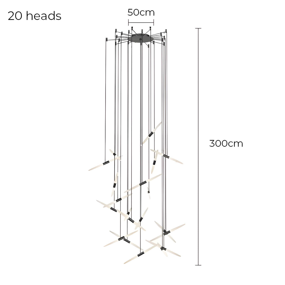 Ashford Drop Aluminum Linear Chandelier — gallery image 16
