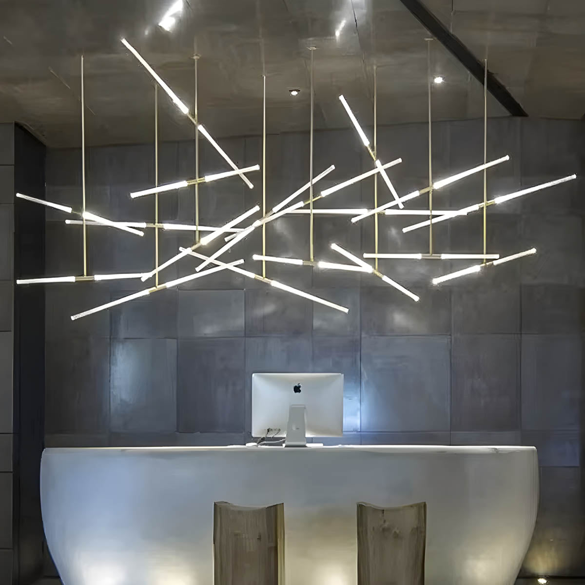 Alder Drop Acrylic Chandelier — gallery image 9