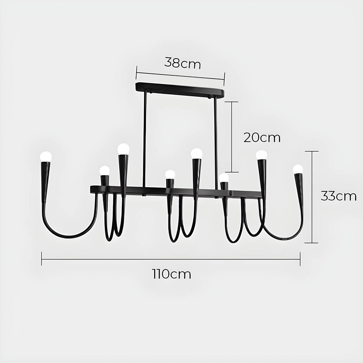 Bracken Drop Metal Chandelier — gallery image 22