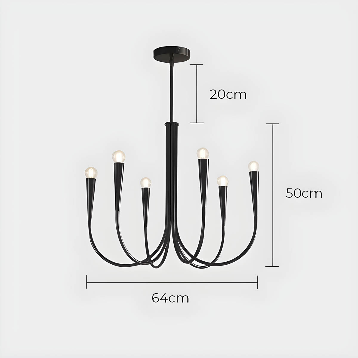 Bracken Drop Metal Chandelier — gallery image 18