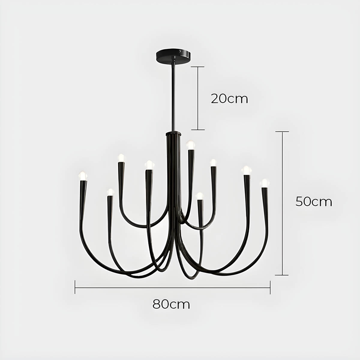 Bracken Drop Metal Chandelier — gallery image 20