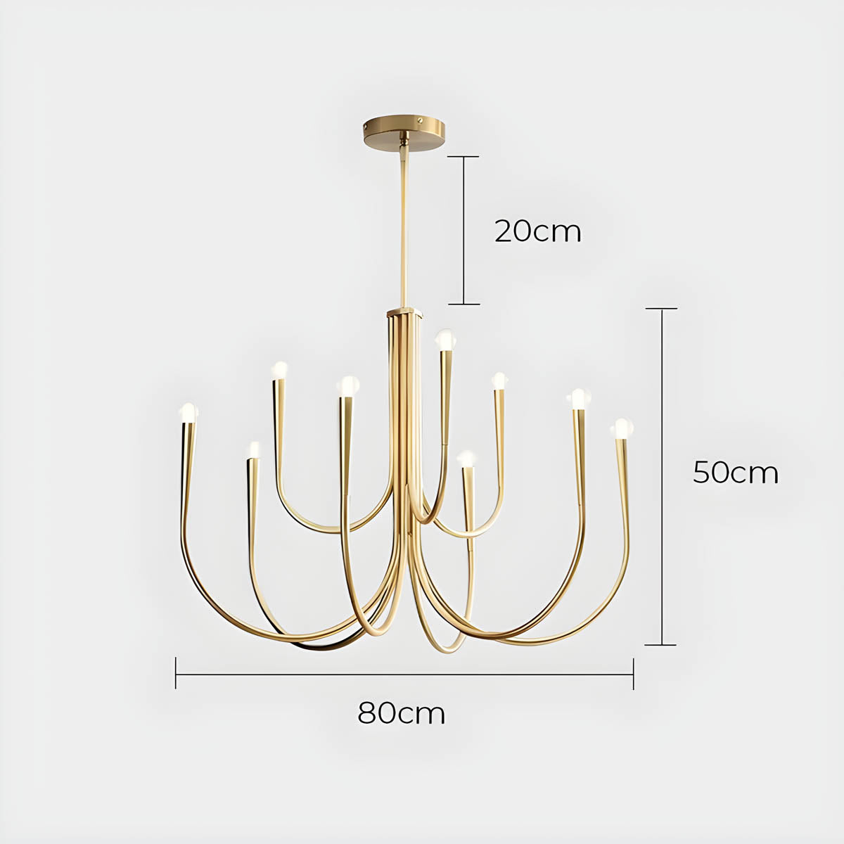 Bracken Drop Metal Chandelier — gallery image 21