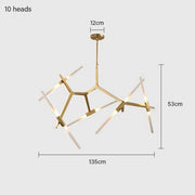 Hollis Drop Glass Linear Chandelier — gallery image 24