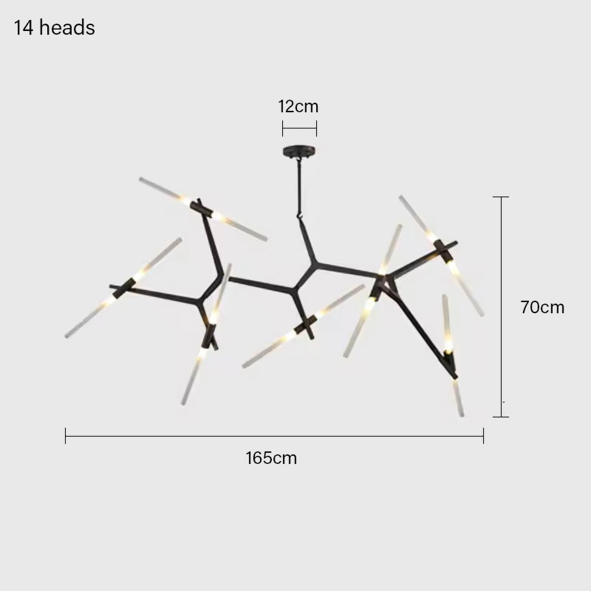 Hollis Drop Glass Linear Chandelier — gallery image 27