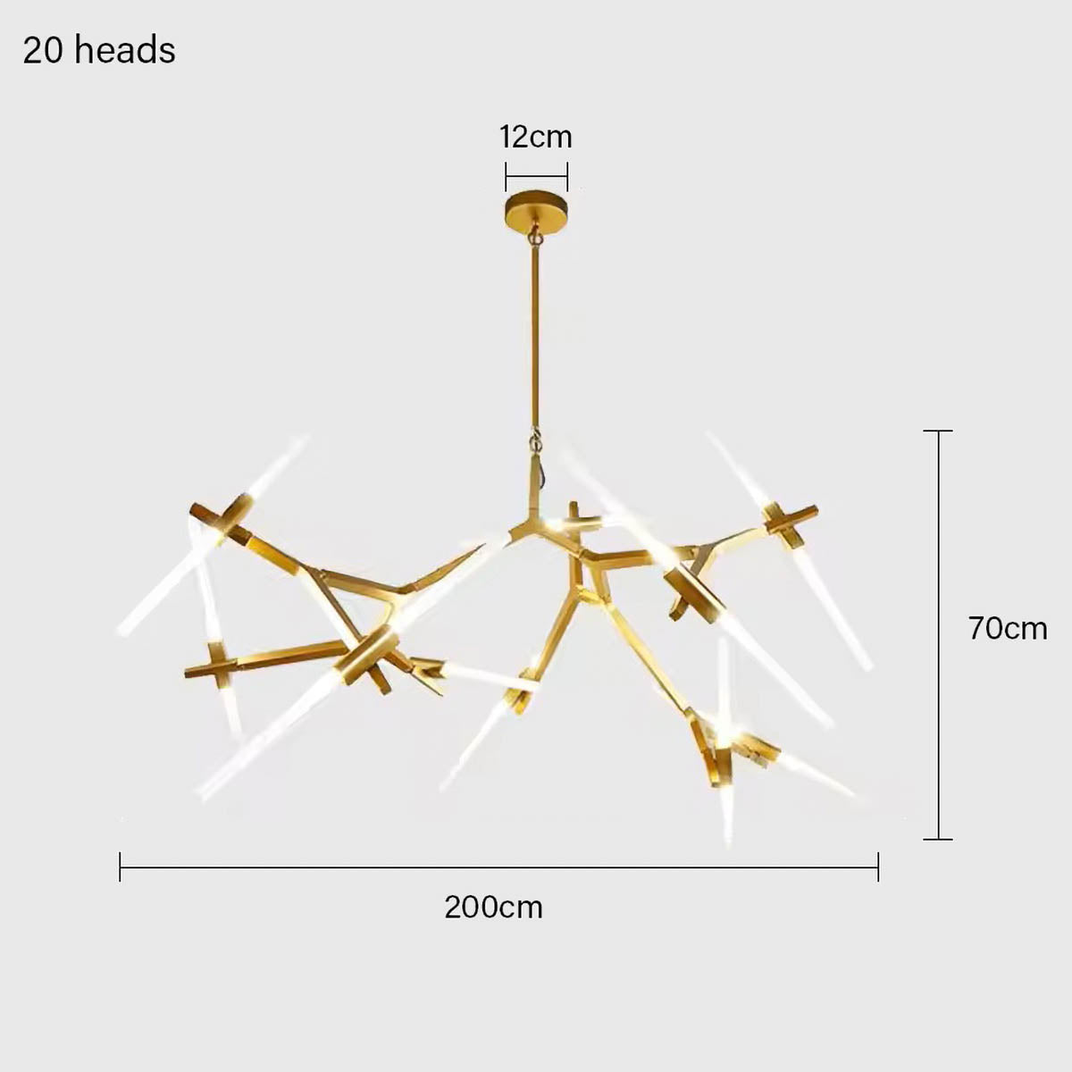 Hollis Drop Glass Linear Chandelier — gallery image 30
