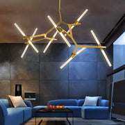 Hollis Drop Glass Linear Chandelier — gallery image 6