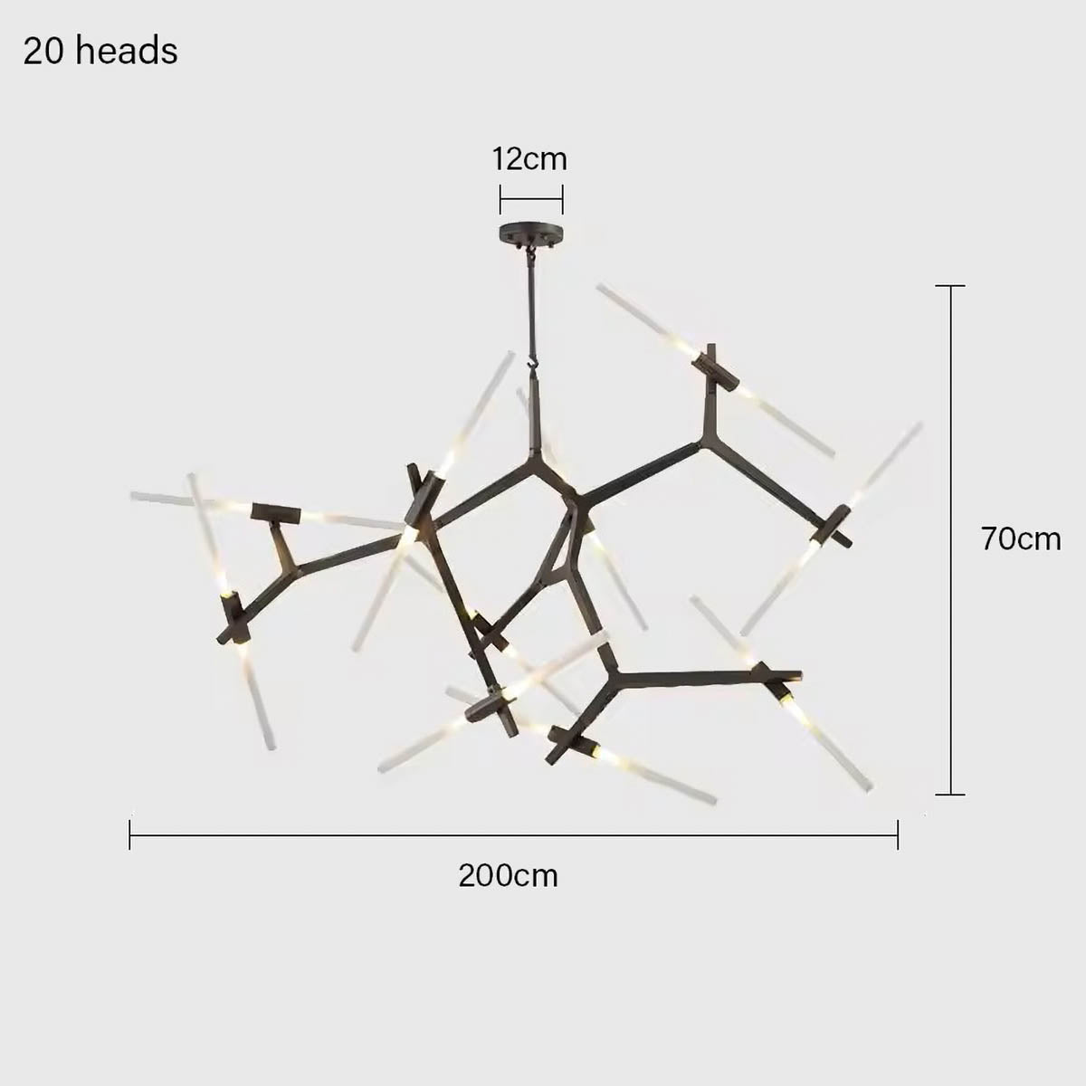 Hollis Drop Glass Linear Chandelier — gallery image 29