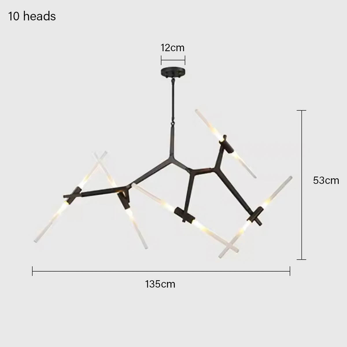Hollis Drop Glass Linear Chandelier — gallery image 23