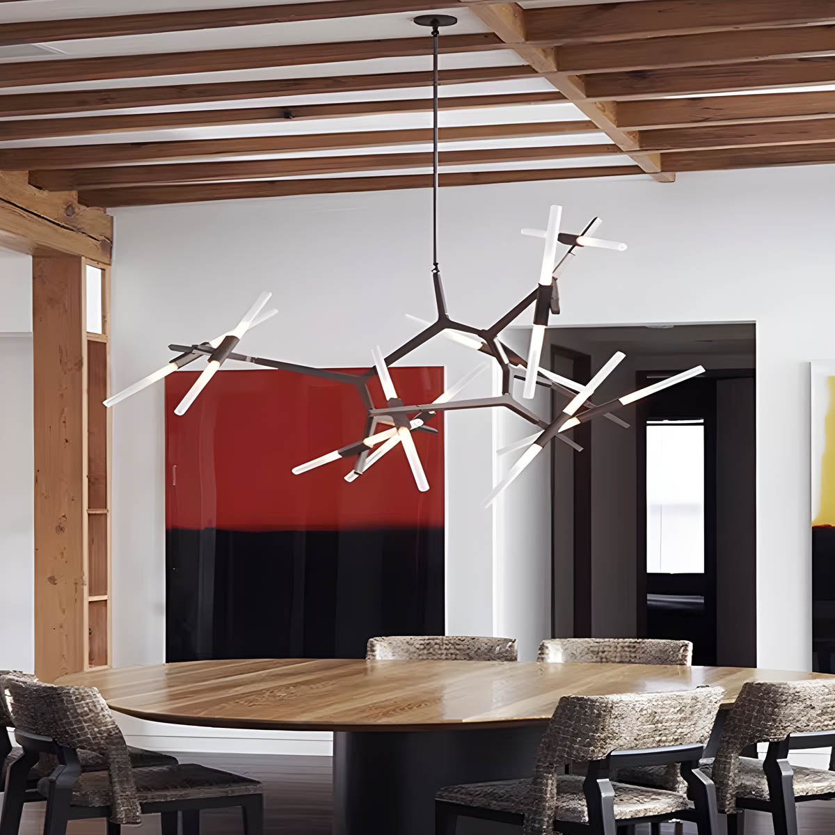 Hollis Drop Glass Linear Chandelier — gallery image 14