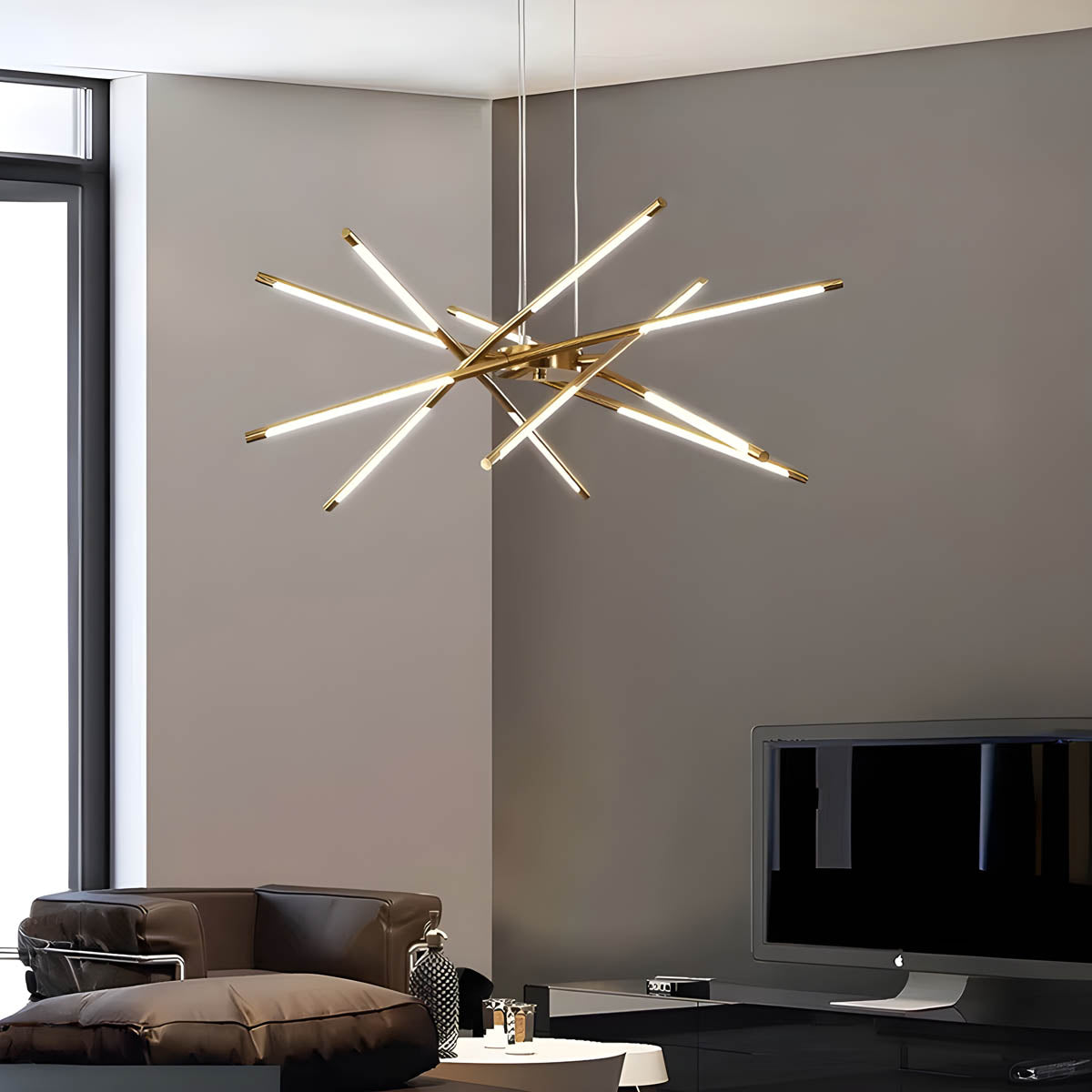 Rowan Drop Acrylic Chandelier — gallery image 6