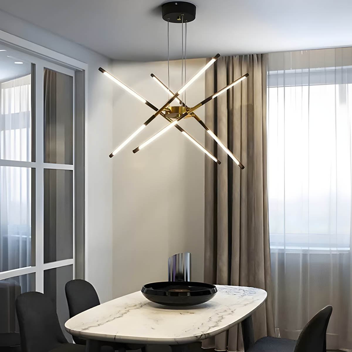 Rowan Drop Acrylic Chandelier — gallery image 5