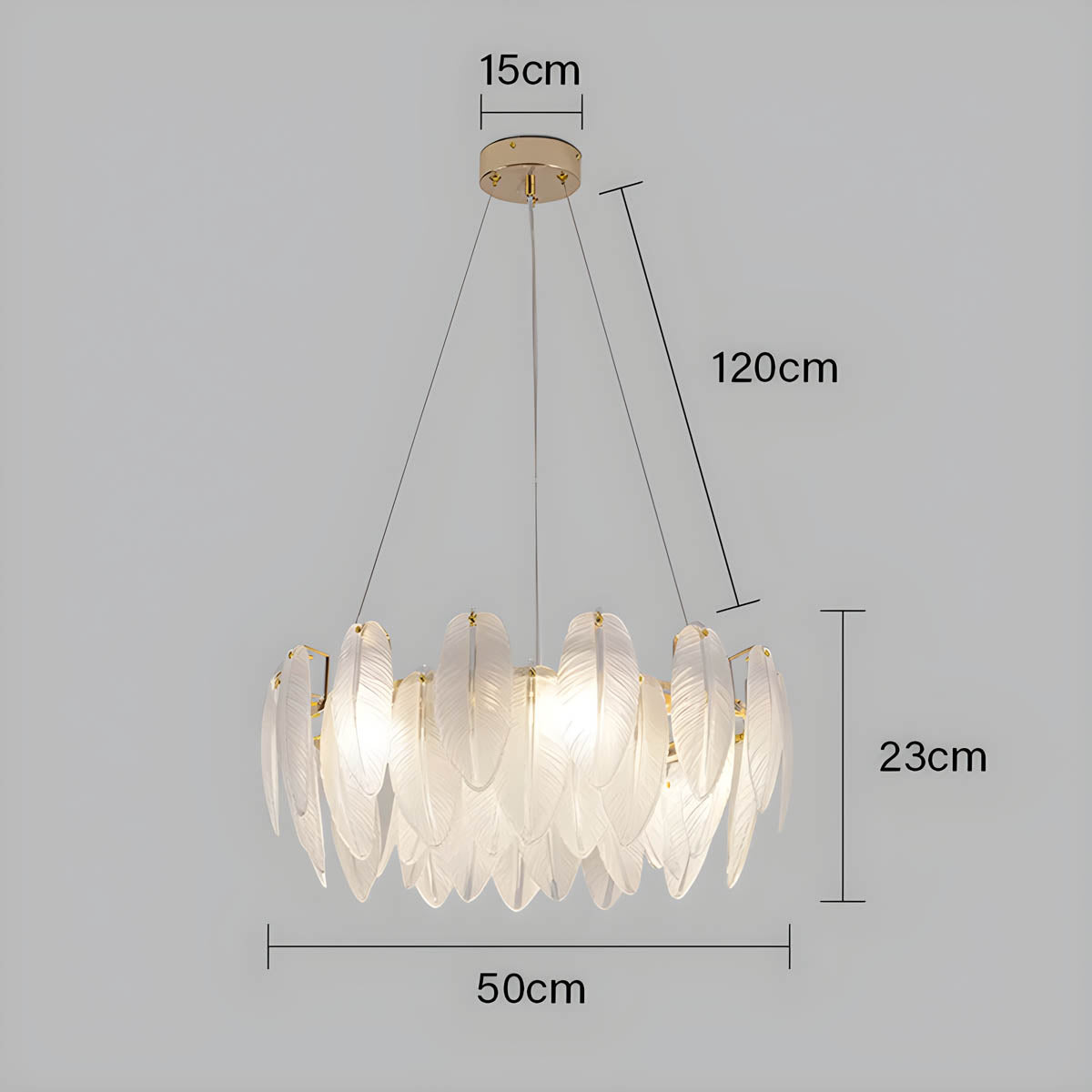 Juniper Drop Glass Chandelier — gallery image 13