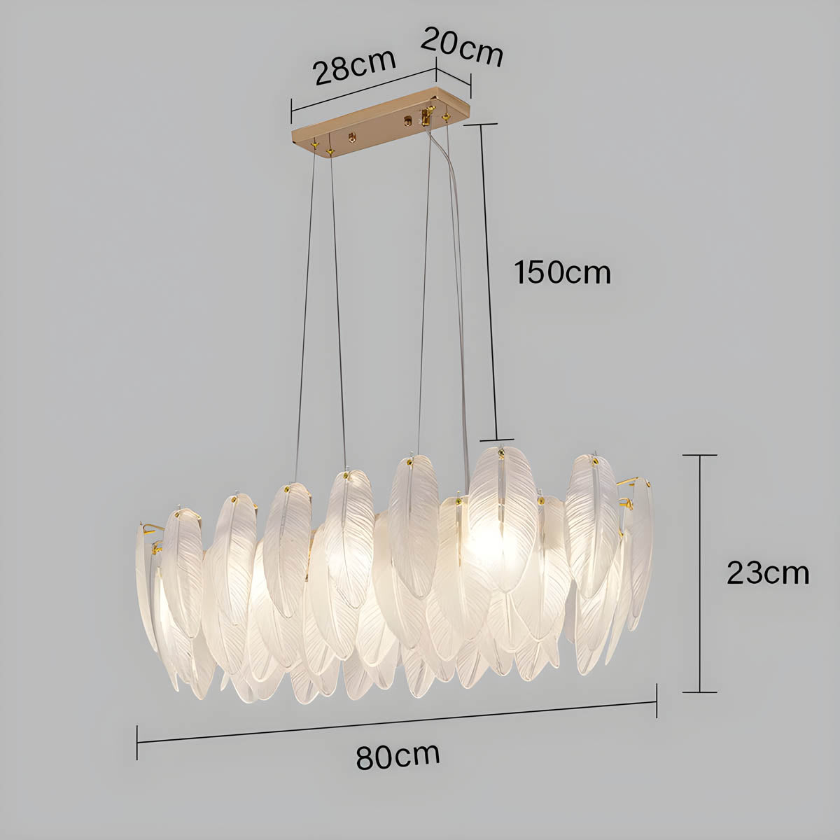 Juniper Drop Glass Chandelier — gallery image 14