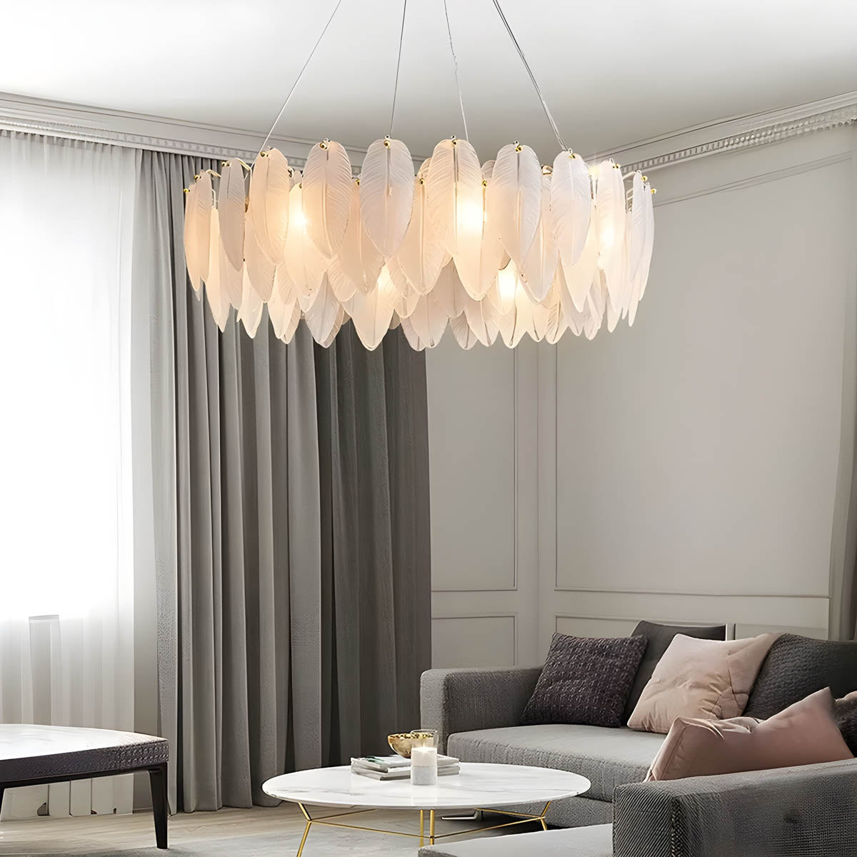 Juniper Drop Glass Chandelier — gallery image 3
