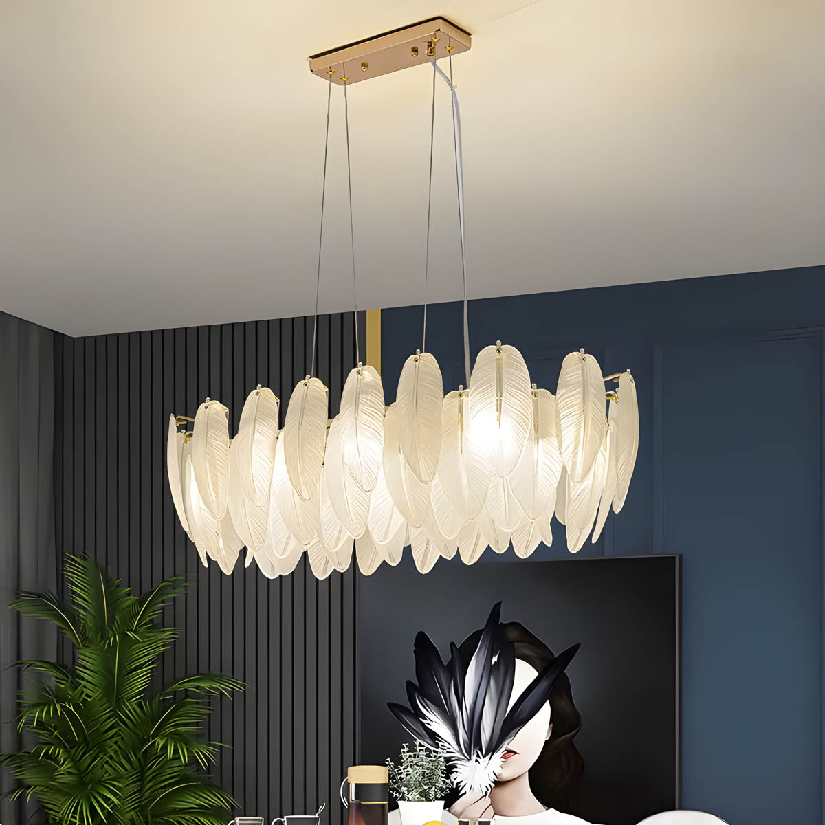 Juniper Drop Glass Chandelier — gallery image 7