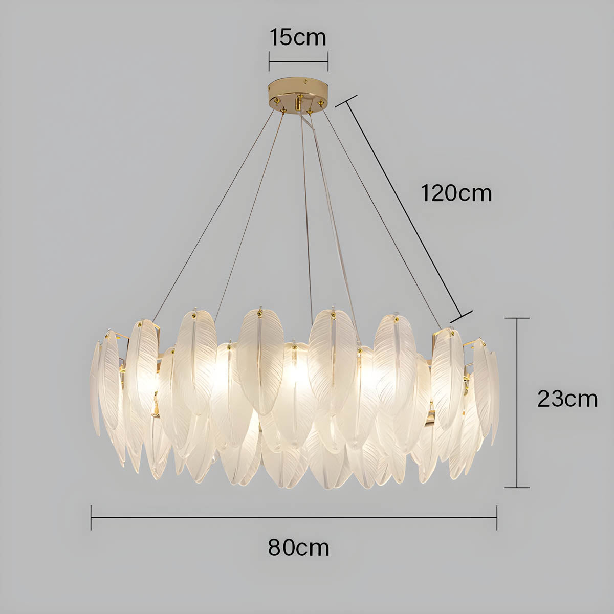 Juniper Drop Glass Chandelier — gallery image 16