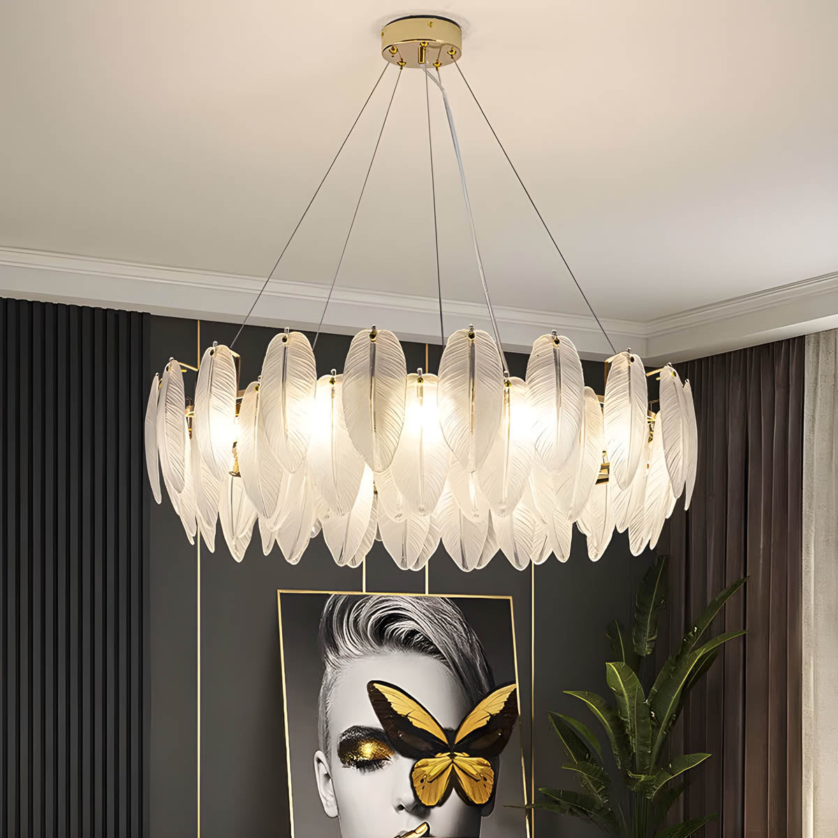 Juniper Drop Glass Chandelier — gallery image 2