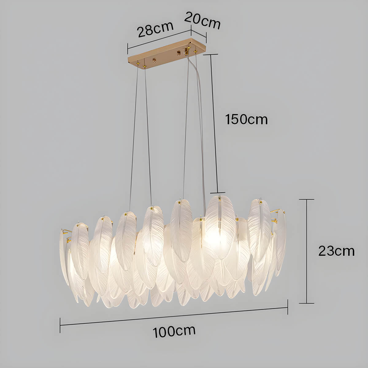 Juniper Drop Glass Chandelier — gallery image 17
