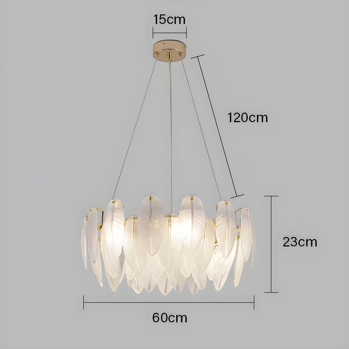 Juniper Drop Glass Chandelier — gallery image 15